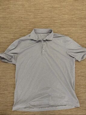 johnnie-O Light Gray Micro-Striped Polo